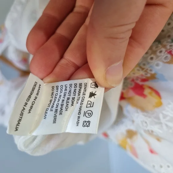 Zimmermann Belle Bustier White Floral Embroidered Eyelet Midi Dress Size 2 - Picture 11 of 11